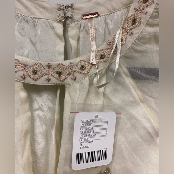 NWT Free People Butterfly Kisses Beaded Romper Size Small - Picture 4 of 12